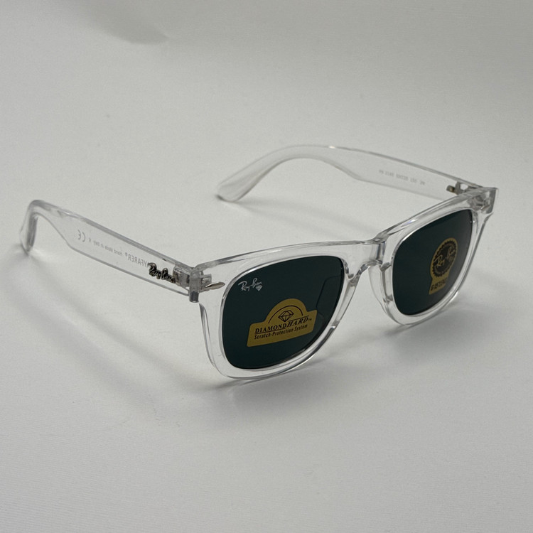 عینک ویفرر ریبن Rayban WAYFARER شفاف شیشه سنگ نشکن زد خش با پک کامل