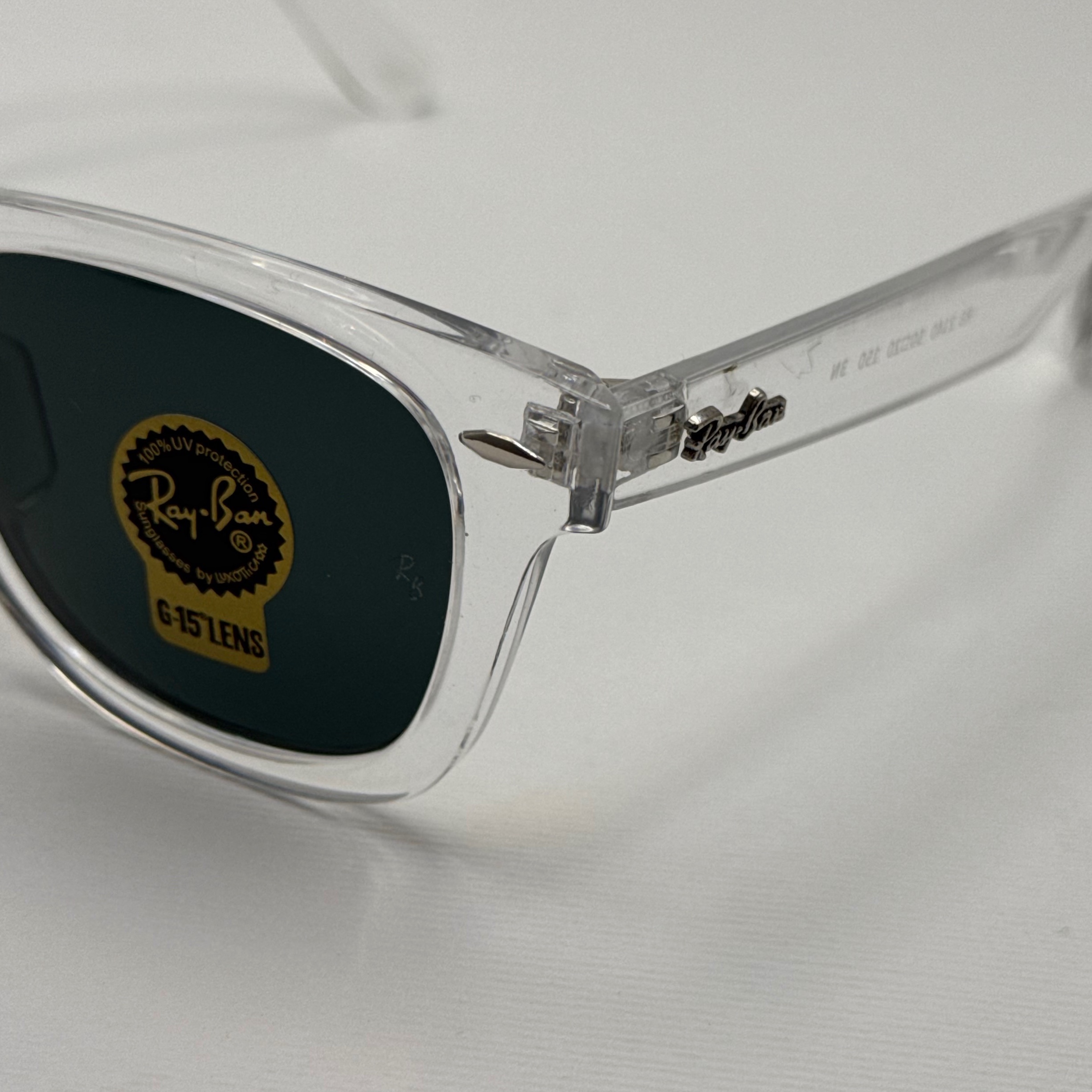 عینک ویفرر ریبن Rayban WAYFARER شفاف شیشه سنگ نشکن زد خش با پک کامل