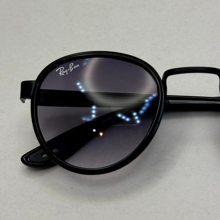 عینک آفتابی گرد ریبن فراری مشکی با پک کاملRayban Ferrari RB3705