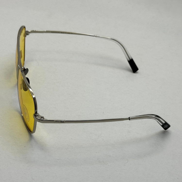 عینک آفتابی و شب خلبانی رندولف شیشه سنگ زرد فریم نقره ای فول پک اصلی RANDOLPH AVIATOR RE 58 24K WHITE GOLD