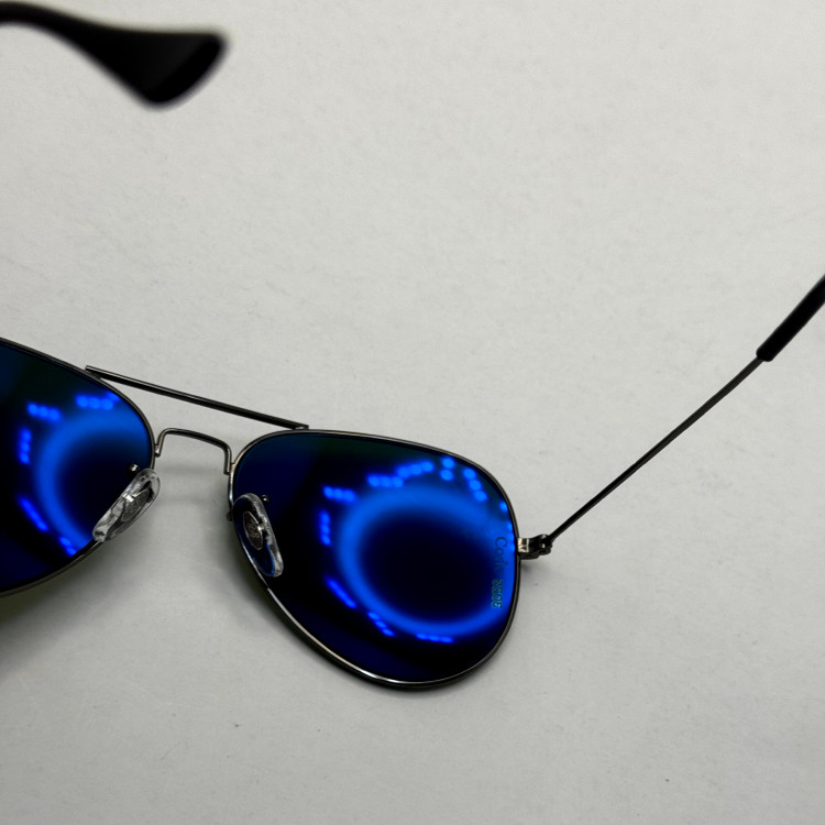 عینک ریبن خلبانی شیشه سنگ فریم نوک مدادی عدسی سبز آمریکایی آنتی رفلکس REYBAN AVIATOR RB 3025 با پک کامل