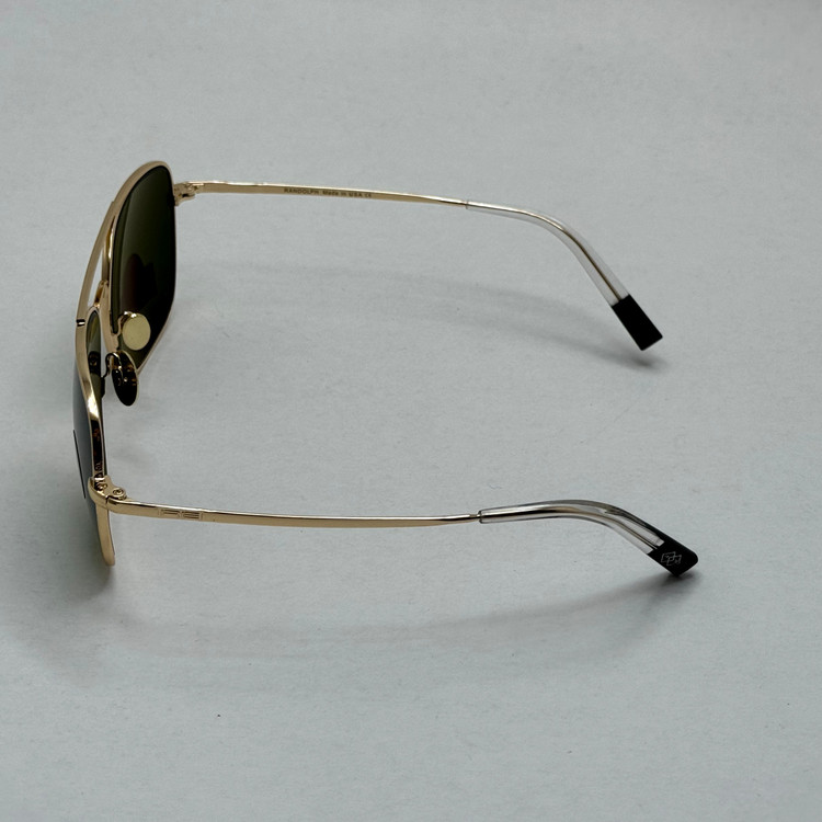 عینک آفتابی خلبانی رندولف شیشه سنگ آنتی رفلکس سبز فریم طلایی فول پک اصلی RANDOLPH AVIATOR RE 58 24K GOLD