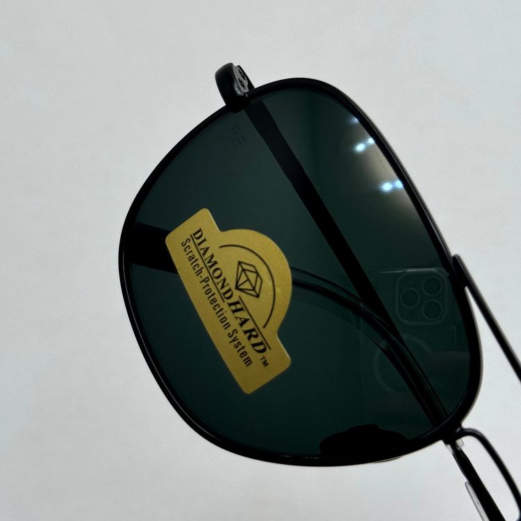 عینک آفتابی خلبانی رندولف شیشه سنگ آنتی رفلکس مشکی فریم مشکی فول پک RANDOLPH AVIATOR RE 58 BLACK