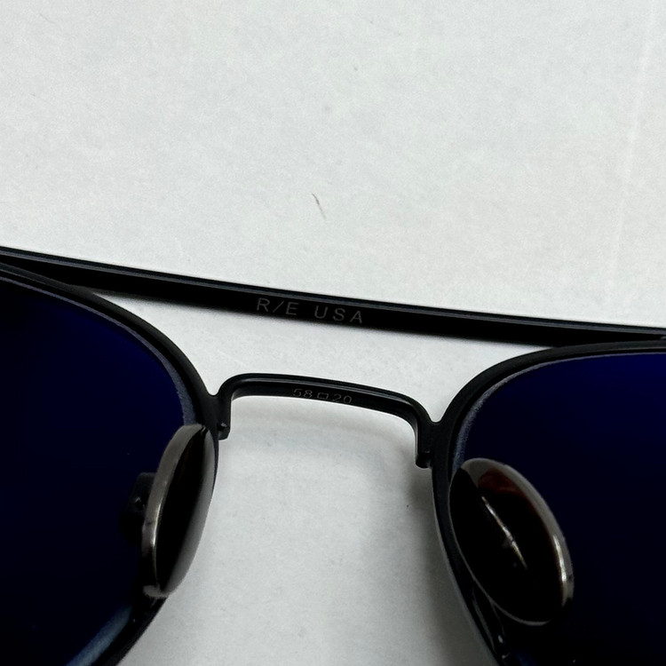 عینک آفتابی خلبانی رندولف شیشه سنگ آنتی رفلکس مشکی فریم مشکی فول پک RANDOLPH AVIATOR RE 58 BLACK