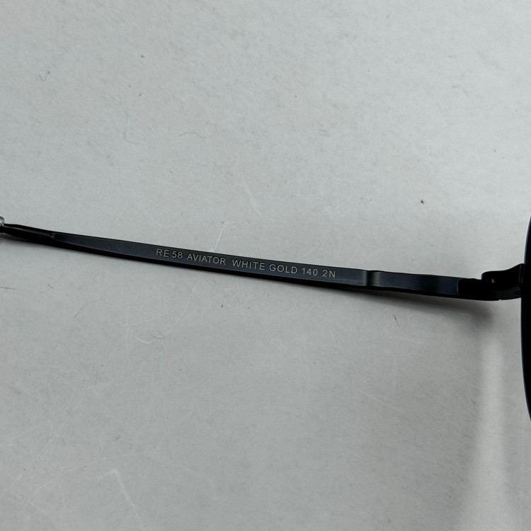 عینک آفتابی خلبانی رندولف شیشه سنگ آنتی رفلکس مشکی فریم مشکی فول پک RANDOLPH AVIATOR RE 58 BLACK