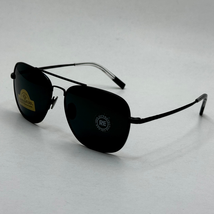 عینک آفتابی خلبانی رندولف شیشه سنگ آنتی رفلکس مشکی فریم مشکی فول پک RANDOLPH AVIATOR RE 58 BLACK