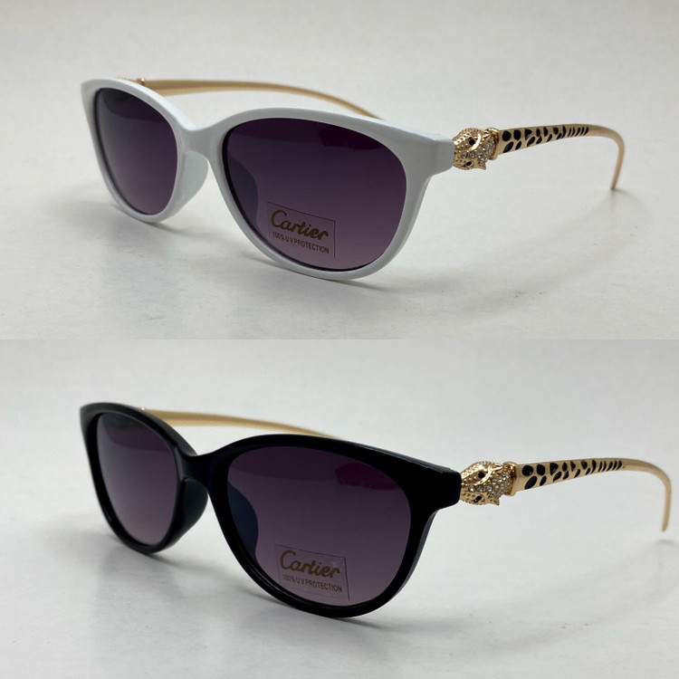 عینک آفتابی زنانه کارتیر Cartier دسته نگین کاری شده خاص و لاکچری در 6 رنگ
