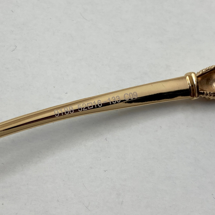 عینک آفتابی زنانه کارتیر Cartier دسته نگین کاری شده خاص و لاکچری مشکی