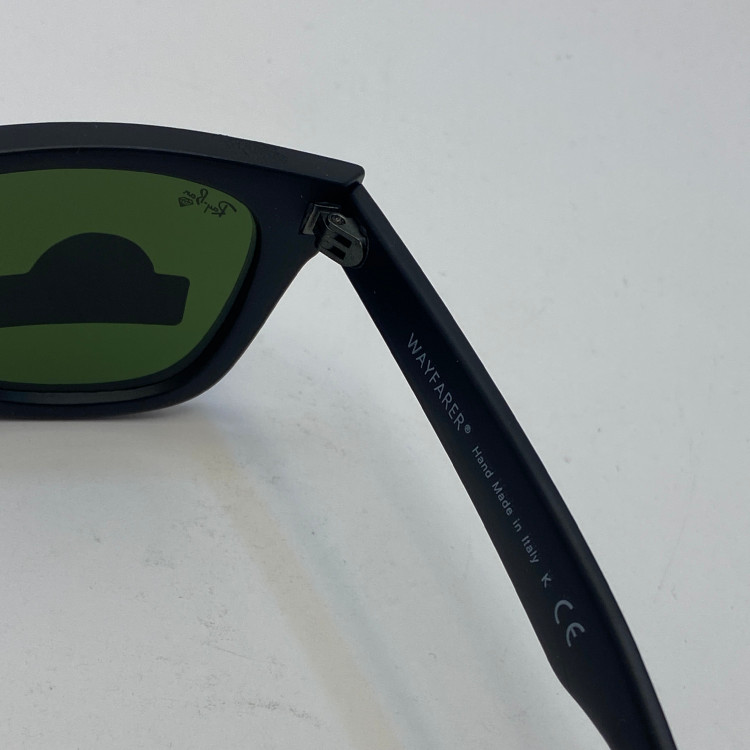 عینک ویفرر ریبن Rayban WAYFARER مشکی مات شیشه سنگ نشکن زد خش با پک کامل ریبن RB 2140
