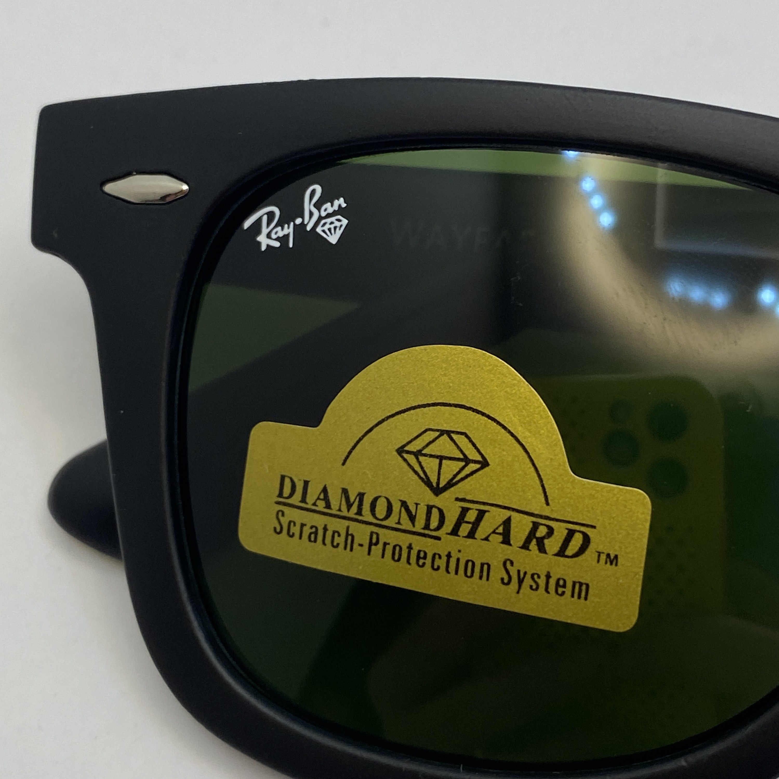 عینک ویفرر ریبن Rayban WAYFARER مشکی مات شیشه سنگ نشکن زد خش با پک کامل ریبن RB 2140