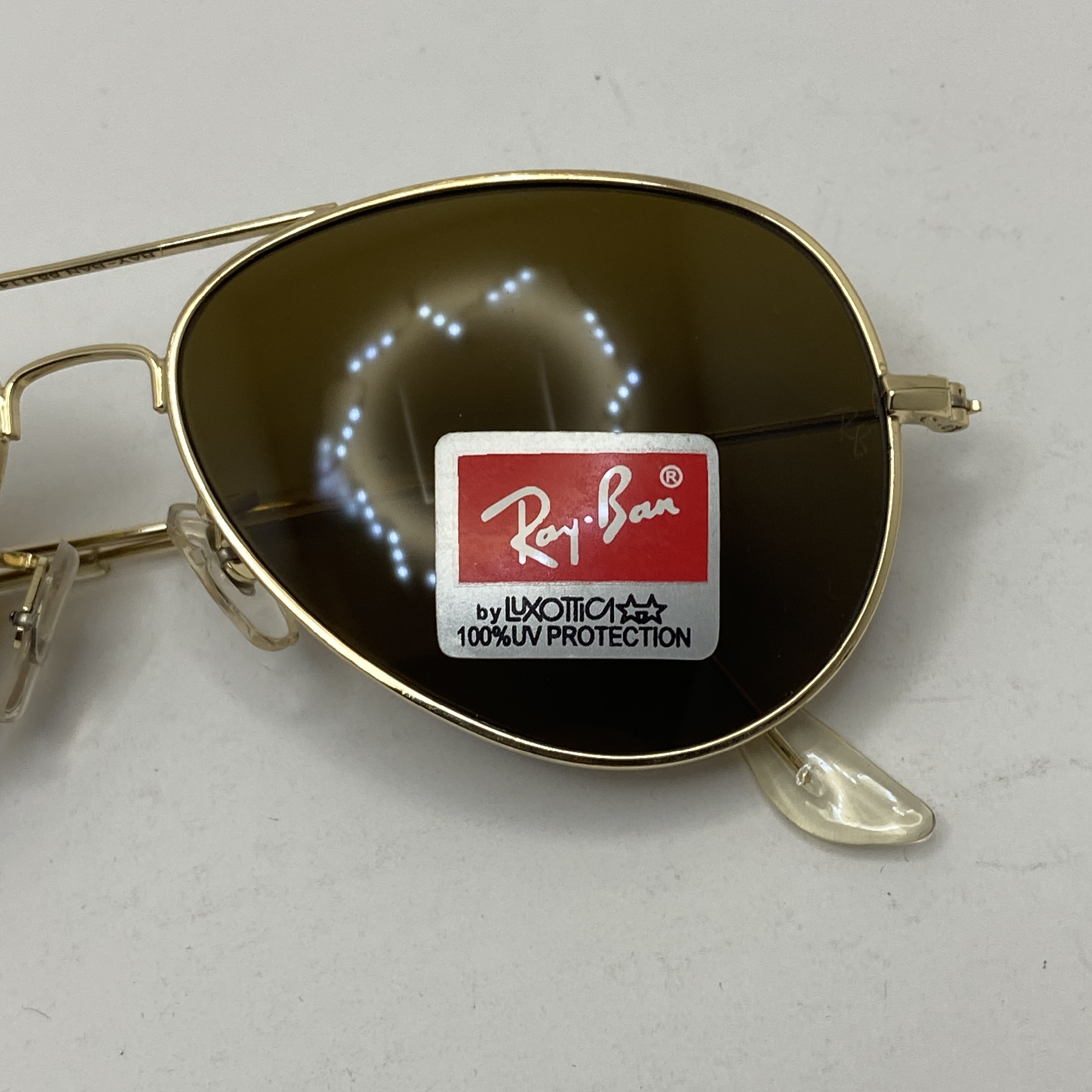 عینک ریبن خلبانی قهوه ای شیشه سنگ با پک کامل ریبن rayban aviator RB 3025