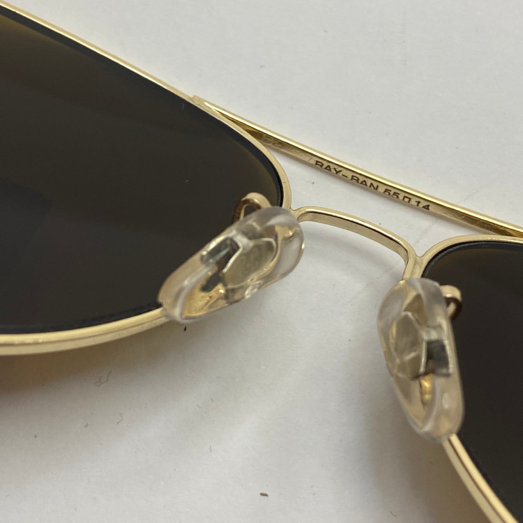 عینک ریبن خلبانی قهوه ای شیشه سنگ با پک کامل ریبن rayban aviator RB 3025