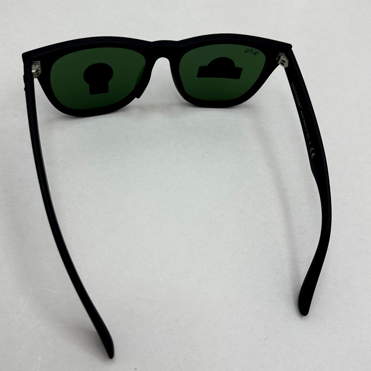 عینک آفتابی ریبن rayban ویفرر شیشه سنگ مشکی مات عدسی سبز سایز 54 به همراه پک کامل اورجینال RB 2140