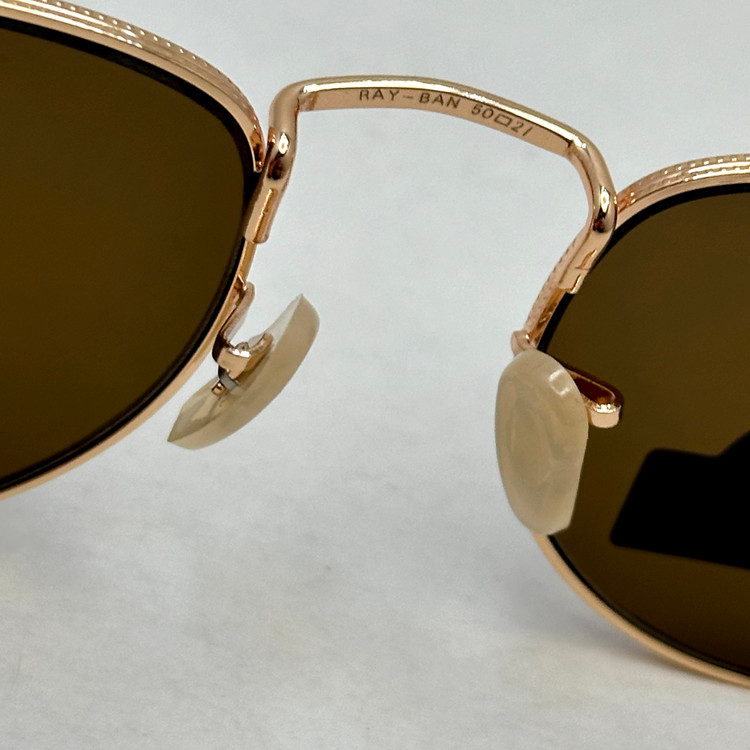 عینک آفتابی ریبن rayban شیشه سنگ قهوه ای طلایی کد rb 3958 - فول پک