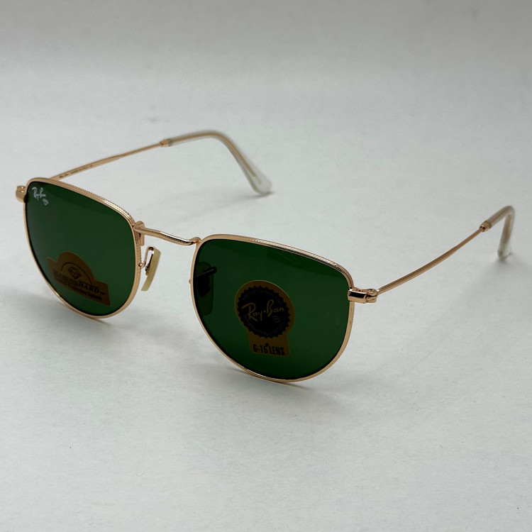 عینک آفتابی ریبن rayban شیشه سنگ سبز طلایی کد rb 3958 - فول پک