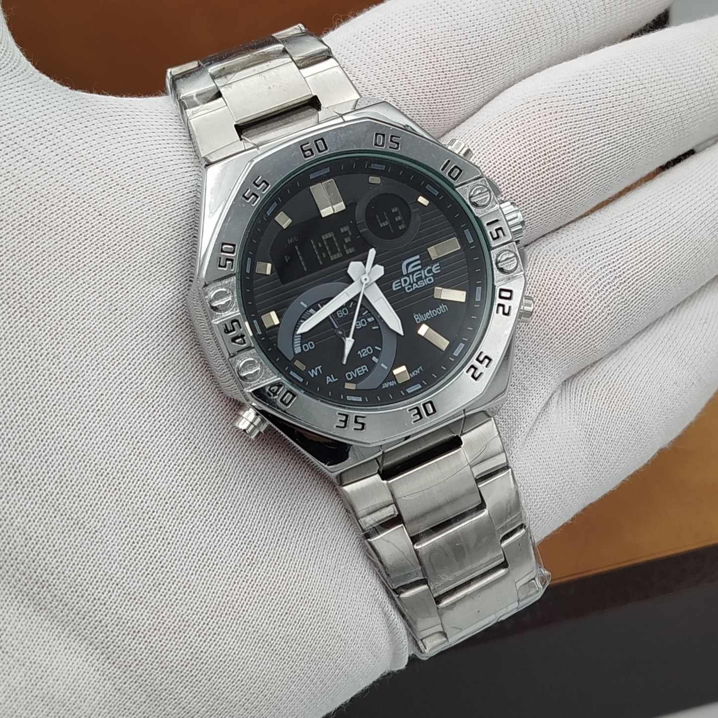 ساعت مردانه کاسیو ادیفایس دوزمانه استیل 7
