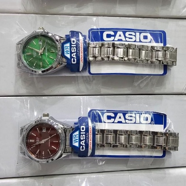 ساعت مچی زنانه دخترانه کاسیو casio کیفیت عالی پرمیوم نقره ای آلبالویی چری