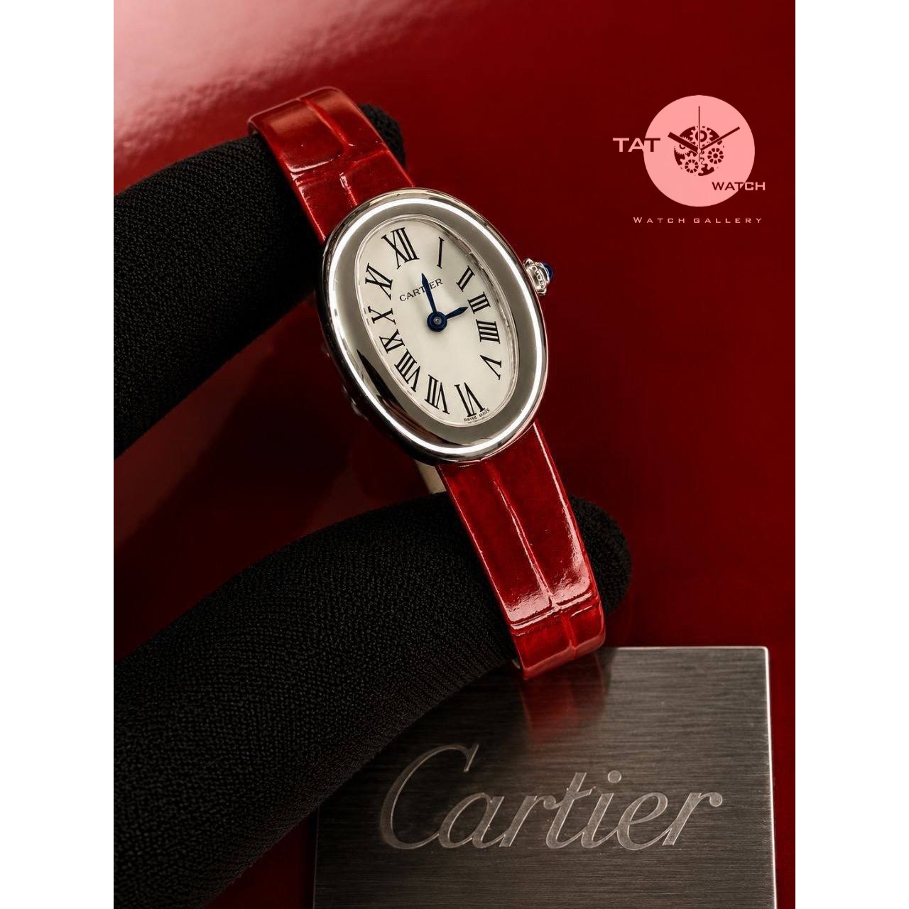 ساعت زنانه کارتیر بایگنور موتور میوتا ژاپن یکسال گارانتی جعبه ارسال رایگان Cartier Baignoire ساعت مچی
