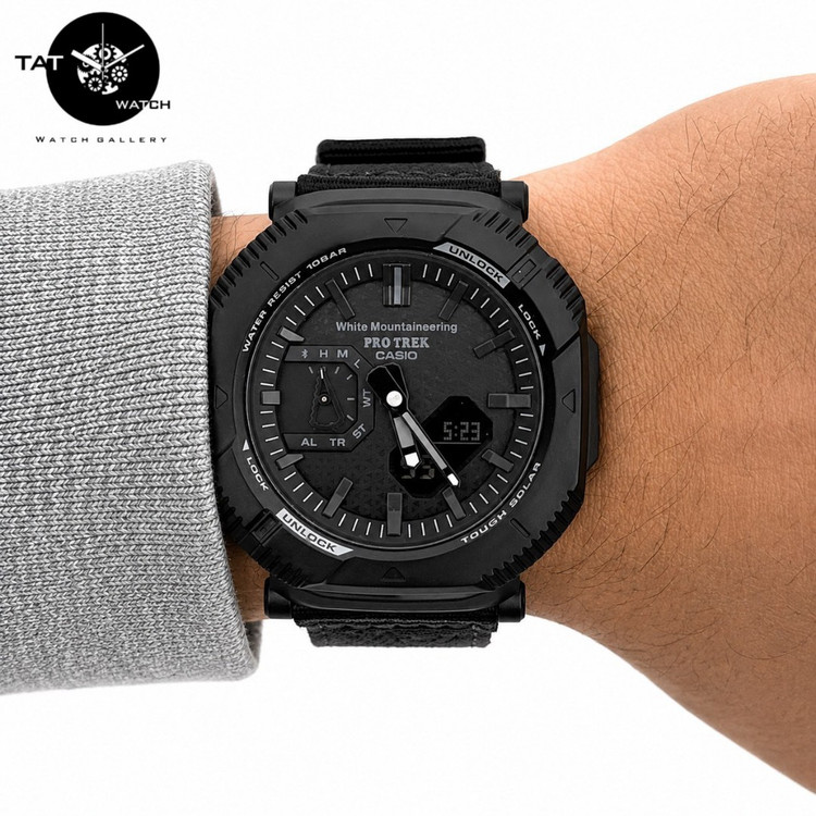 ساعت مردانه کاسیو پروترک PRJB001 بند برزنتی موتور ژاپن گارانتی12ماه ارسال رایگان با جعبه Protrek ساعت مچی casio