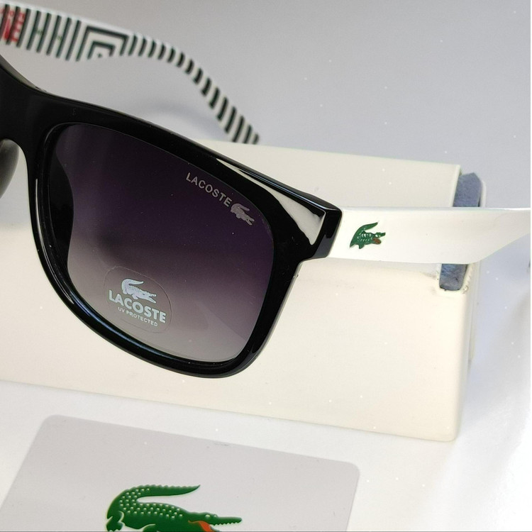 عینک آفتابی یو وی 400 و پولاریزه تضمینی لاگوست LACOSTE درجه یک دسته سفید لوکس