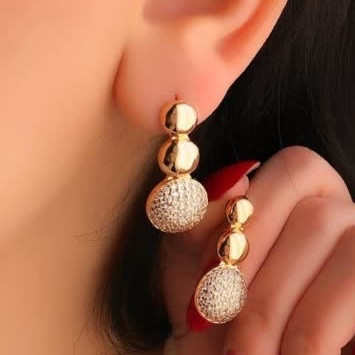 نیم ست طرح طلا دریم (شرکت ژوپینگ) روکش طلا نگین میکرو