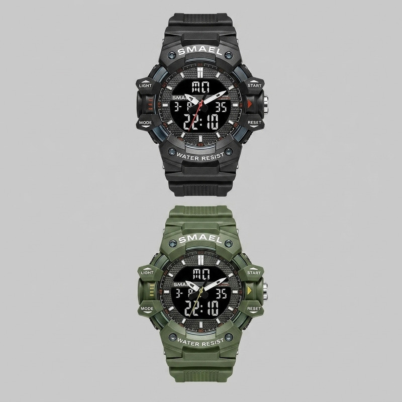 ساعت مچی عقربهای کوارتز مردانه اس میل مدل 8080-Army-grn