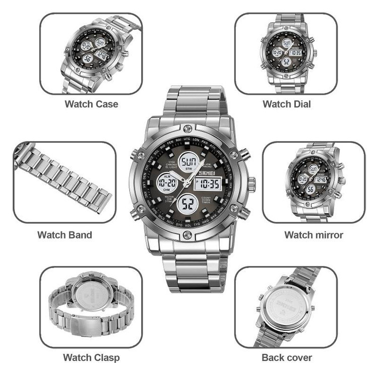 ساعت مچی عقربهای کوارتز مردانه اسکمی مدل 2556-blk
