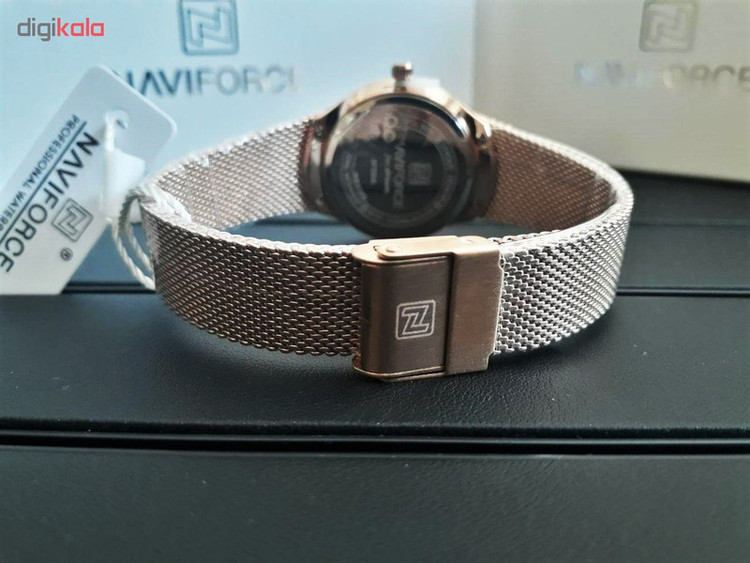 ساعت مچی عقربه ای زنانه نیوی فورس مدل NF5004RGW
