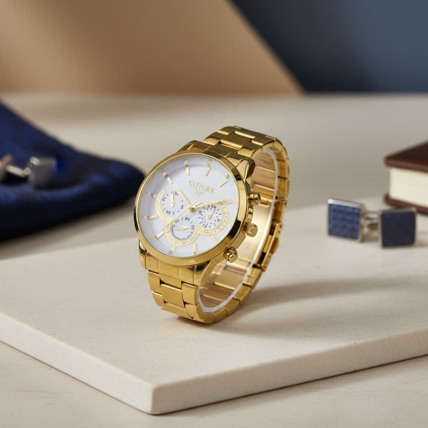 ساعت مچی مردانه سیتیزن طرح سه موتوره مدل vip اقتصادی