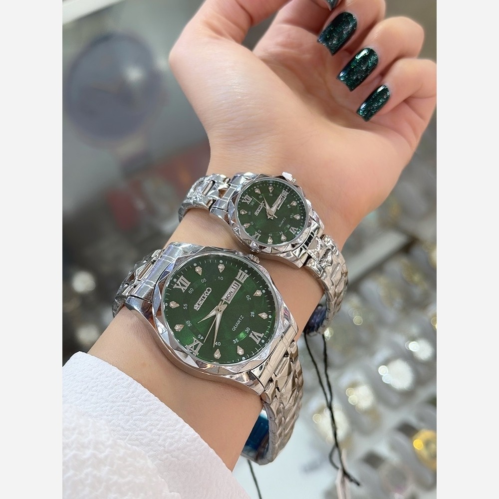 ساعت الماسی برند سیکو  کیفیت عالی شیک و زیبا رنگ ثابت ارسال رایگان سفارش به صورت تک و ست ۔