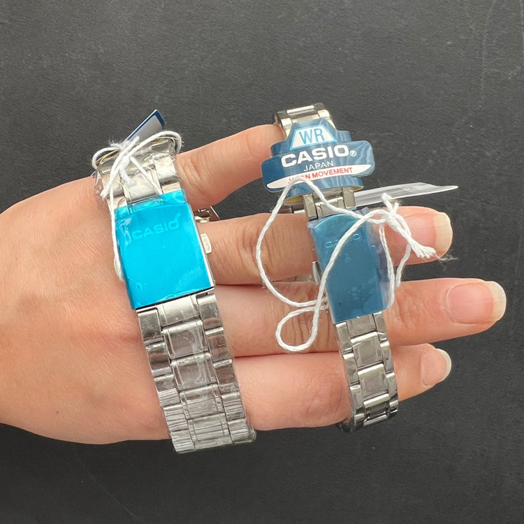 ساعت ست کاسیو نقره ای صفحه فیروزه ای