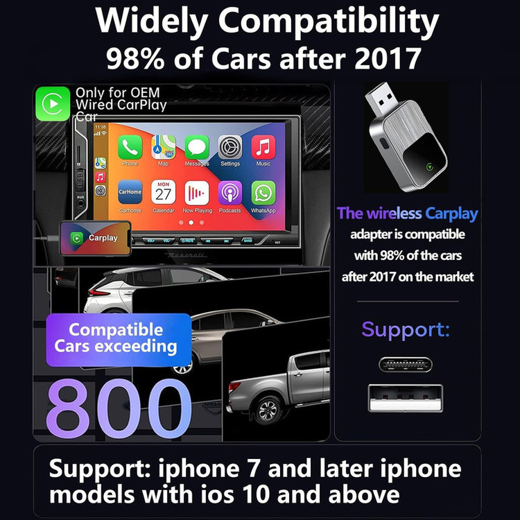 کارپلی و اندروید اتو مدل 2in1 Carplay/Android Auto k2