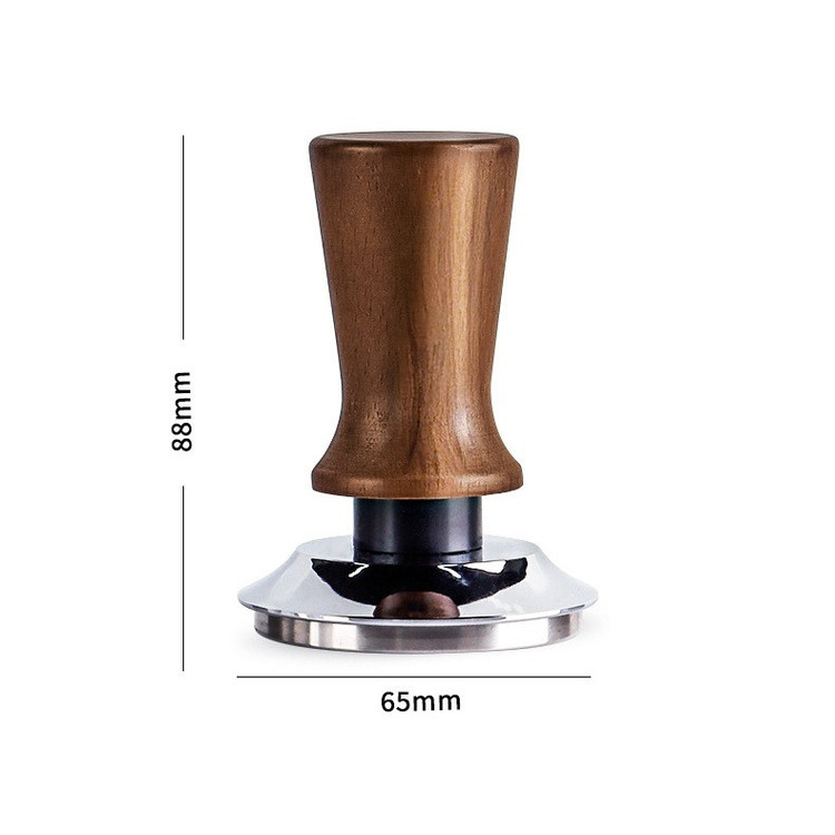 تمپر قهوه مدل 58mm wood handle شیار دار