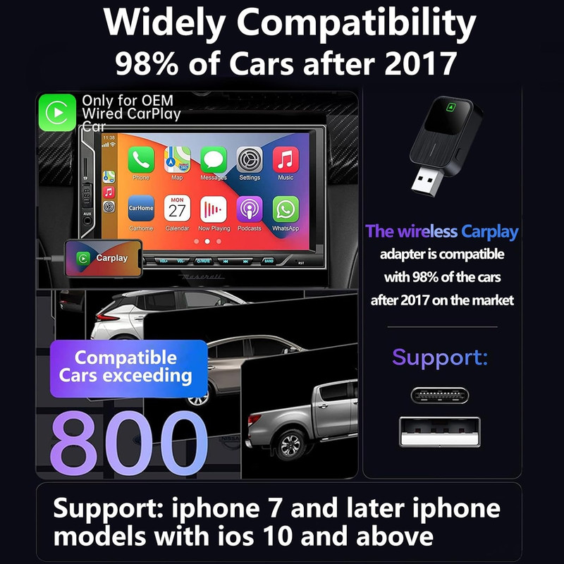 کارپلی و اندروید اتو مدل k2 2in1 Carplay/Android Auto