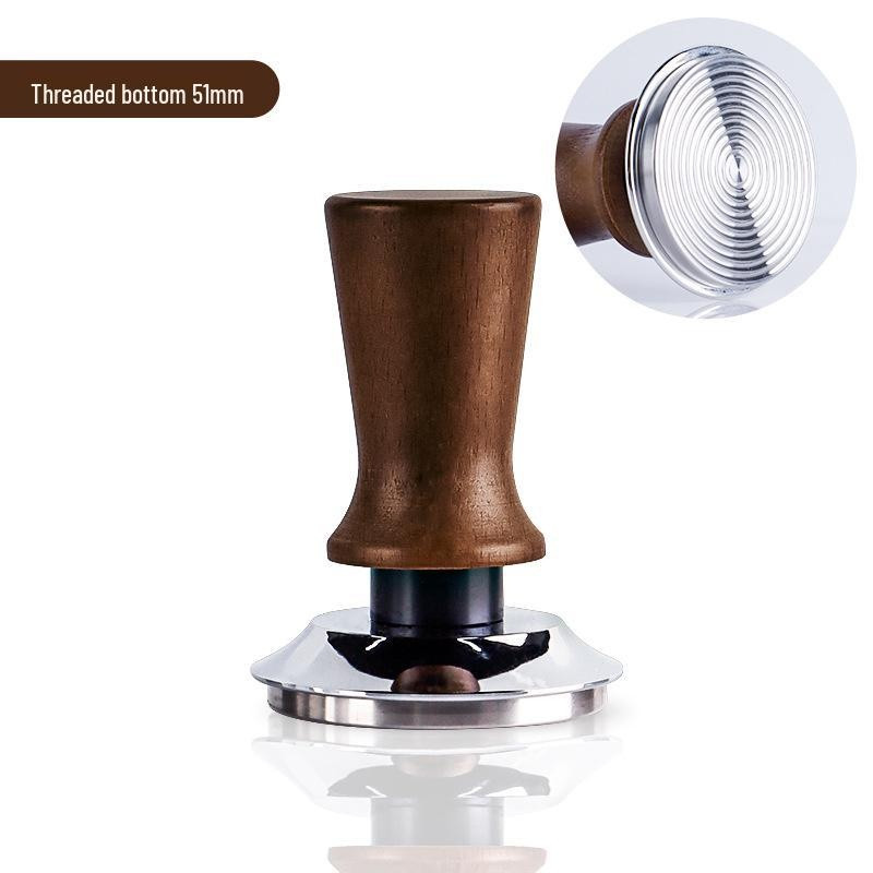 تمپر قهوه مدل 51mm wood handle شیار دار