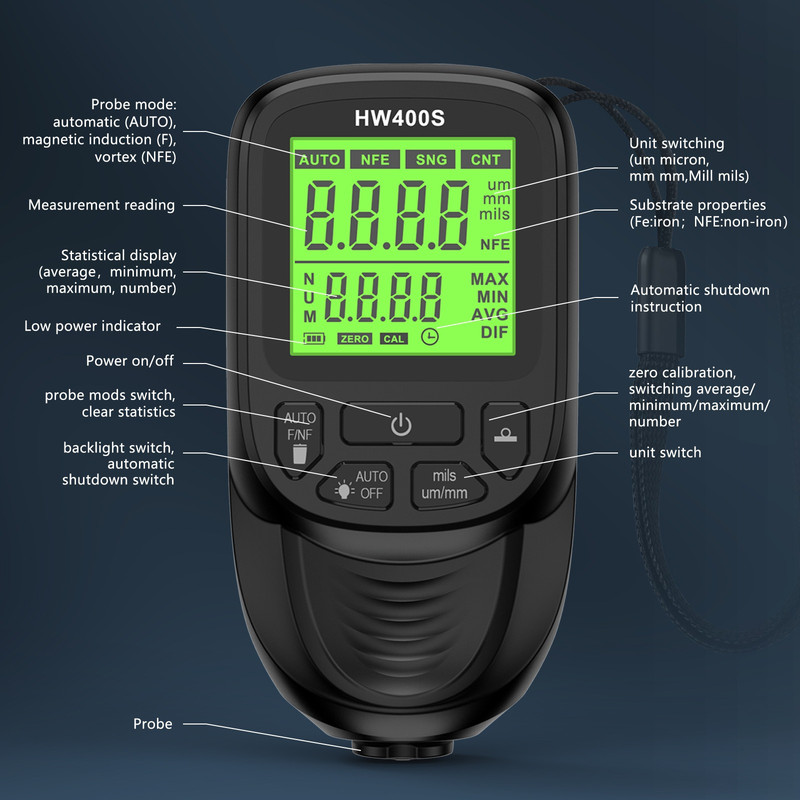 ضخامت سنج رنگ مدل HW-400S