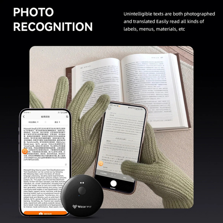 مترجم جیبی مدل Wearfit Magnetic AI 102