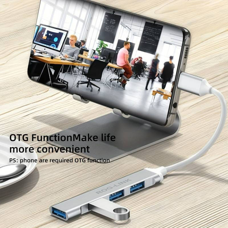 هاب 4 پورت USB 3.0 راگ لینک مدل 2in1-UC
