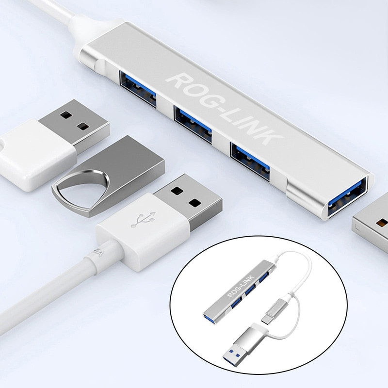 هاب 4 پورت USB-C راگ لینک مدل 2in1-CU