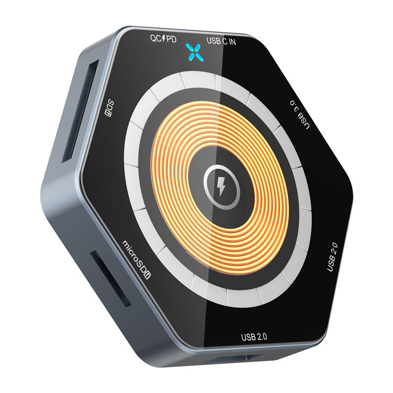 هاب داک استیشن7 پورت مدل multi port wireless charger-7port