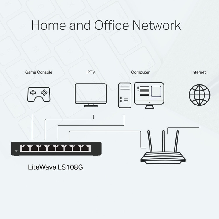 سوییچ 8 پورت تی پی-لینک مدل LS108G