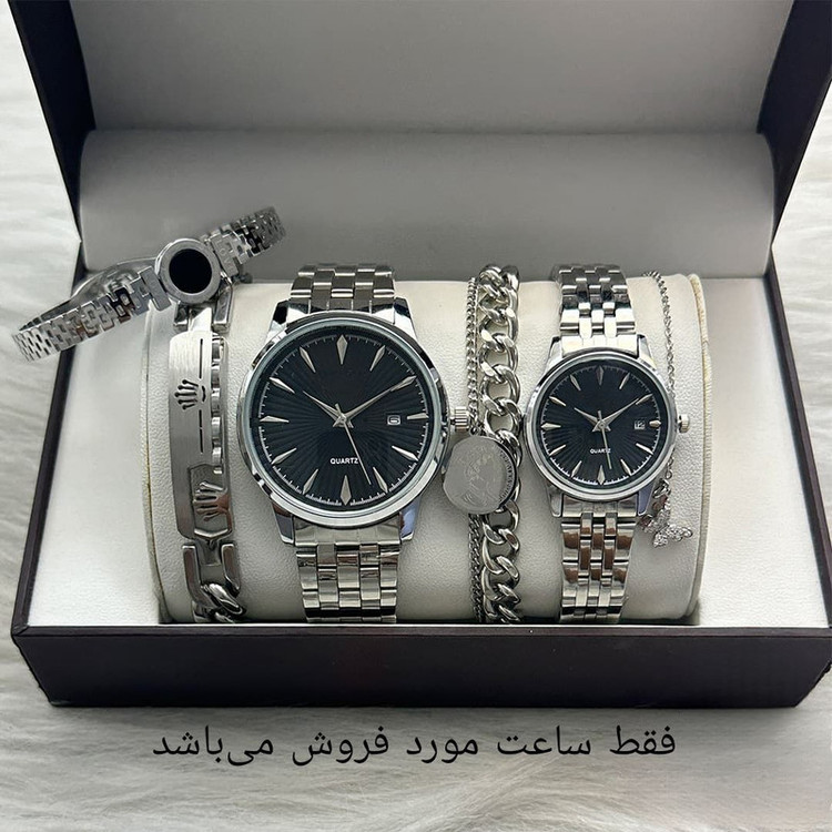 ست ساعت مچی عقربه ای زنانه و مردانه مدل کلاسیک 06