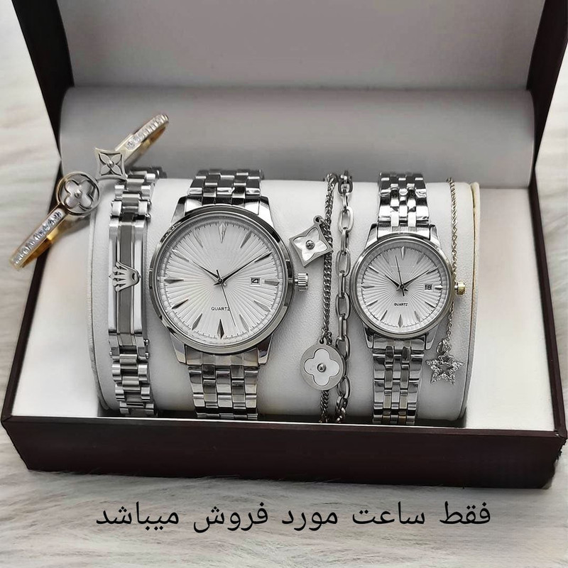 ست ساعت مچی عقربه ای زنانه ومردانه مدل کلاسیک08