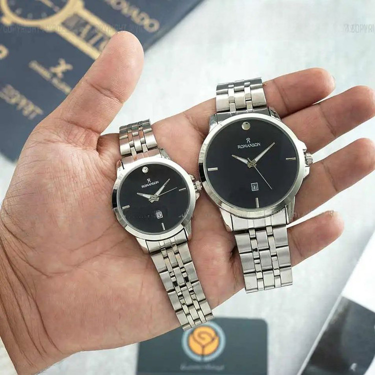 ست ساعت مچی عقربه ای زنانه و مردانه مدل کلاسیک کد01