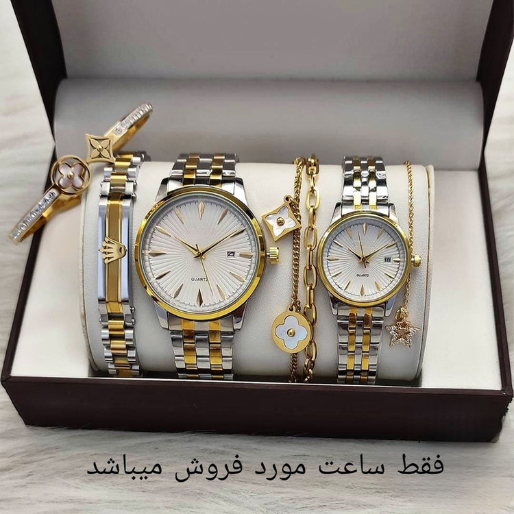 ست ساعت مچی عقربه ای زنانه و مردانه مدل کلاسیک 05