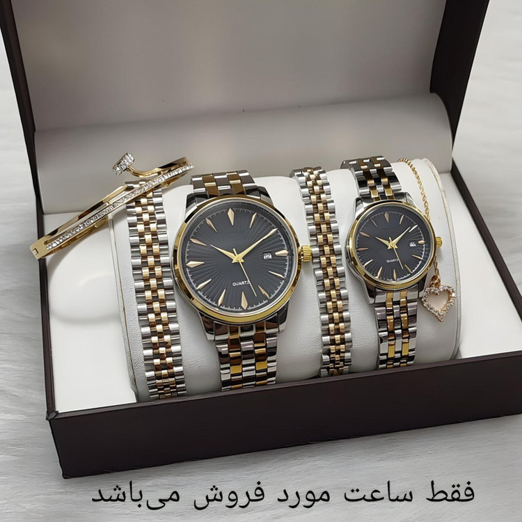 ست ساعت مچی عقربه ای زنانه و مردانه مدل کلاسیک 04