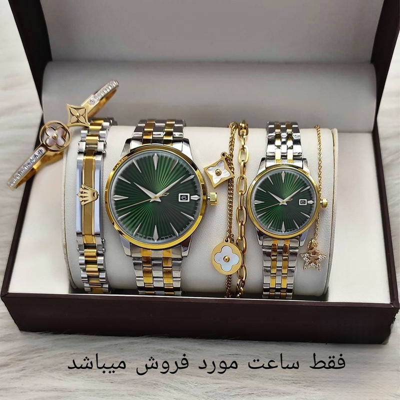ست ساعت مچی عقربه ای زنانه و مردانه مدل کلاسیک 03