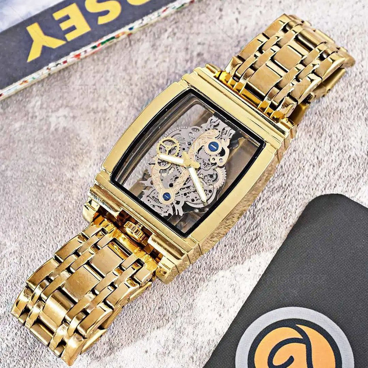 ساعت مچی عقربهای مردانه مدل پشت شیشه ای کد 03