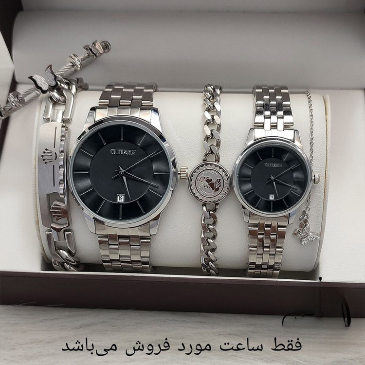 ست ساعت مچی عقربهای مدل کوارتز کلاسیک خطی کد 04
