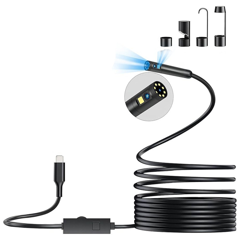 دوربین شلنگی مدل 2 لنز ضدآب 20M HD 360 NEW